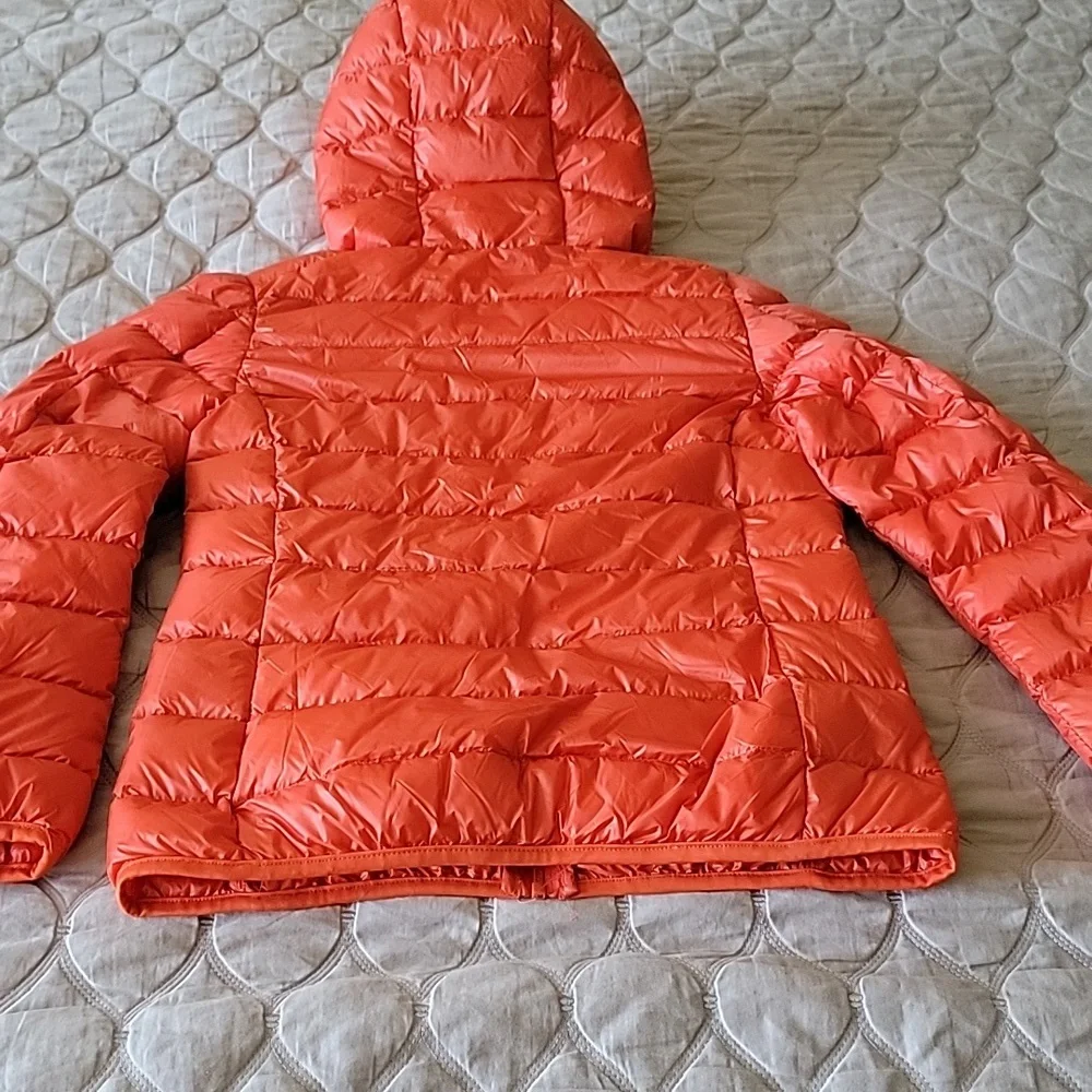 Kids Light Puffer Jacket in Bright Orange